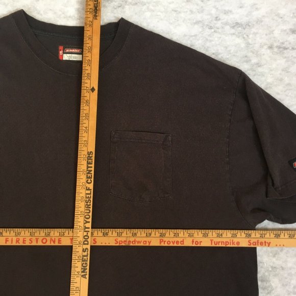 #65 Genuine Dickies Performance Pocket T-Shirt Men's Size 3XL Black Big Tee Crew - Picture 4 of 8